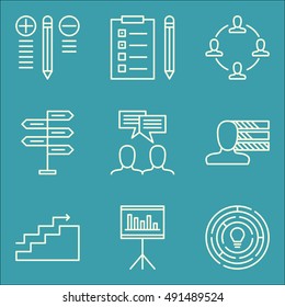 Set Of Project Management Icons On Statistics, Charts, Best Solution And More. Premium Quality EPS10 Vector Illustration For Mobile, App, UI Design.