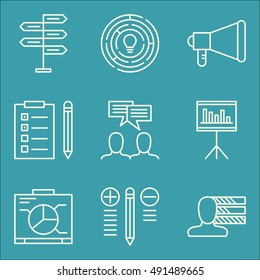 Set Of Project Management Icons On Task List, Personality, Creativity And More. Premium Quality EPS10 Vector Illustration For Mobile, App, UI Design.