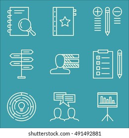 Set Of Project Management Icons On Best Solution, Creativity, Quality Management And More. Premium Quality EPS10 Vector Illustration For Mobile, App, UI Design.