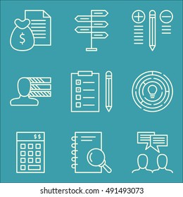 Set Of Project Management Icons On Money Revenue, Best Solution, Personality And More. Premium Quality EPS10 Vector Illustration For Mobile, App, UI Design.