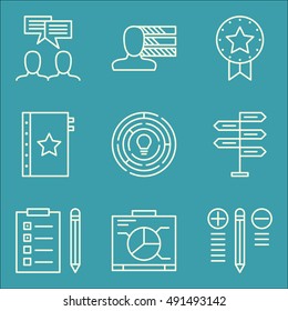 Set Of Project Management Icons On Award, Best Solution, Task List And More. Premium Quality EPS10 Vector Illustration For Mobile, App, UI Design.