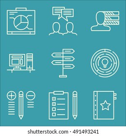Set Of Project Management Icons On Decision Making, Personality, Creativity And More. Premium Quality EPS10 Vector Illustration For Mobile, App, UI Design.
