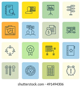 Set Of Project Management Icons On Graph, Personality, Workspace And More. Premium Quality EPS10 Vector Illustration For Mobile, App, UI Design.