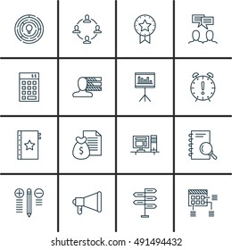 Set Of Project Management Icons On Research, Decision Making, Planning And More. Premium Quality EPS10 Vector Illustration For Mobile, App, UI Design.