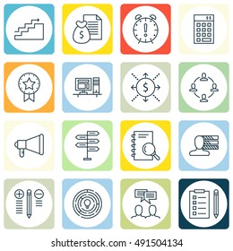 Set Of Project Management Icons On Best Solution, Personality, Money Revenue And More. Premium Quality EPS10 Vector Illustration For Mobile, App, UI Design.