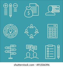 Set Of Project Management Icons On Best Solution, Teamwork, Decision Making And More. Premium Quality EPS10 Vector Illustration For Mobile, App, UI Design.