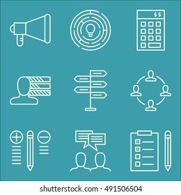 Set Of Project Management Icons On Task List, Promotion, Best Solution And More. Premium Quality EPS10 Vector Illustration For Mobile, App, UI Design.