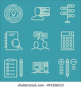 Set Of Project Management Icons On Personality, Team Meeting, Research And More. Premium Quality EPS10 Vector Illustration For Mobile, App, UI Design.