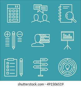 Set Of Project Management Icons On Investment, Team Meeting, Creativity And More. Premium Quality EPS10 Vector Illustration For Mobile, App, UI Design.