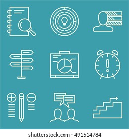Set Of Project Management Icons On Personality, Charts, Best Solution And More. Premium Quality EPS10 Vector Illustration For Mobile, App, UI Design.