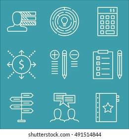 Set Of Project Management Icons On Investment, Team Meeting, Creativity And More. Premium Quality EPS10 Vector Illustration For Mobile, App, UI Design.