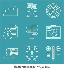 Set Of Project Management Icons On Creativity, Charts, Personality And More. Premium Quality EPS10 Vector Illustration For Mobile, App, UI Design.