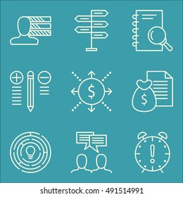 Set Of Project Management Icons On Personality, Decision Making, Best Solution And More. Premium Quality EPS10 Vector Illustration For Mobile, App, UI Design.