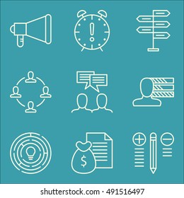 Set Of Project Management Icons On Best Solution, Creativity, Promotion And More. Premium Quality EPS10 Vector Illustration For Mobile, App, UI Design.