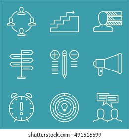 Set Of Project Management Icons On Best Solution, Promotion, Personality And More. Premium Quality EPS10 Vector Illustration For Mobile, App, UI Design.