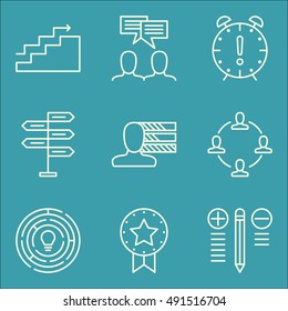 Set Of Project Management Icons On Creativity, Teamwork, Award And More. Premium Quality EPS10 Vector Illustration For Mobile, App, UI Design.