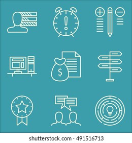 Set Of Project Management Icons On Team Meeting, Best Solution, Money Revenue And More. Premium Quality EPS10 Vector Illustration For Mobile, App, UI Design.