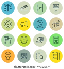 Set Of Project Management Icons On Investment, Promotion, Deadline And More. Premium Quality EPS10 Vector Illustration For Mobile, App, UI Design.