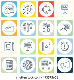 Set Of Project Management Icons On Money Revenue, Charts, Cash Flow And More. Premium Quality EPS10 Vector Illustration For Mobile, App, UI Design.