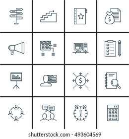 Set Of Project Management Icons On Planning, Quality, Investment And More. Premium Quality EPS10 Vector Illustration For Mobile, App, UI Design.