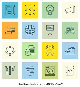 Set Of Project Management Icons On Task List, Charts, Creativity And More. Premium Quality EPS10 Vector Illustration For Mobile, App, UI Design.
