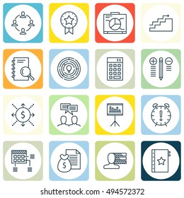 Set Of Project Management Icons On Deadline, Investment, Charts And More. Premium Quality EPS10 Vector Illustration For Mobile, App, UI Design.