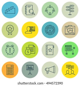 Set Of Project Management Icons On Charts, Research, Personality And More. Premium Quality EPS10 Vector Illustration For Mobile, App, UI Design.