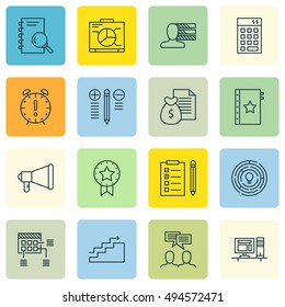 Set Of Project Management Icons On Personality, Quality Management, Planning And More. Premium Quality EPS10 Vector Illustration For Mobile, App, UI Design.