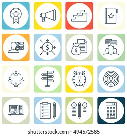 Set Of Project Management Icons On Quality Management, Best Solution, Investment And More. Premium Quality EPS10 Vector Illustration For Mobile, App, UI Design.
