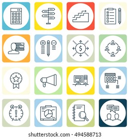 Set Of Project Management Icons On Charts, Planning, Research And More. Premium Quality EPS10 Vector Illustration For Mobile, App, UI Design.