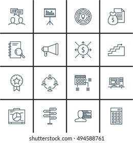 Set Of Project Management Icons On Money Revenue, Investment, Charts And More. Premium Quality EPS10 Vector Illustration For Mobile, App, UI Design.