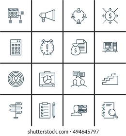 Set Of Project Management Icons On Task List, Investment, Planning And More. Premium Quality EPS10 Vector Illustration For Mobile, App, UI Design.