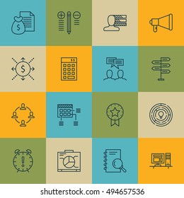 Set Of Project Management Icons On Teamwork, Personality, Investment And More. Premium Quality EPS10 Vector Illustration For Mobile, App, UI Design.