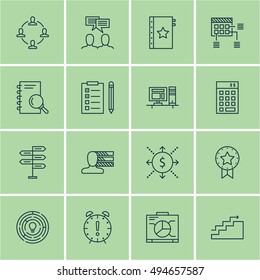 Set Of Project Management Icons On Personality, Planning, Charts And More. Premium Quality EPS10 Vector Illustration For Mobile, App, UI Design.