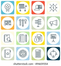 Set Of Project Management Icons On Teamwork, Best Solution, Cash Flow And More. Premium Quality EPS10 Vector Illustration For Mobile, App, UI Design.