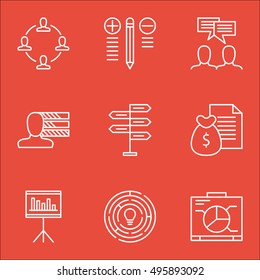 Set Of Project Management Icons On Opportunity, Personal Skills, Decision Making And More. Includes Opportunity, Presentation, Report And Other Vector Icons.