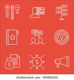 Set Of Project Management Icons On Personal Skills, Opportunity, Discussion And More. Includes Discussion, Opportunity, Warranty And Other Vector Icons.