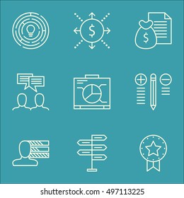 Set Of Project Management Icons On Board, Opportunity, Innovation And More. Includes Report, Innovation, Personal Skills And Other Vector Icons.