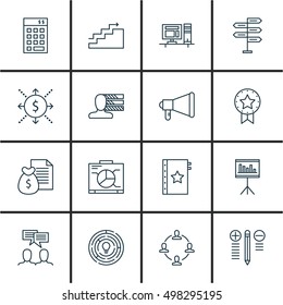 Set Of Project Management Icons On Discussion, Opportunity, Investment And More. Includes Report, Decision Making, Discussion And Other Vector Icons.