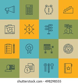 Set Of Project Management Icons On Warranty, Investment, Board And More. Includes Discussion, Board, Innovation And Other Vector Icons.