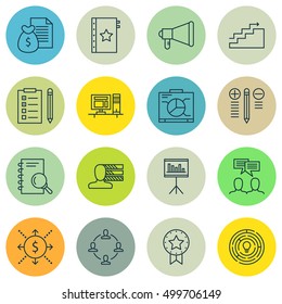 Set Of Project Management Icons On Warranty, Computer, Decision Making And Other Topics. Editable Vector Illustration. Includes Analysis, Collaboration, Flow And More Vector Icons.