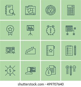 Set Of Project Management Icons On Growth, Board, Money And Other Topics. Editable Vector Illustration. Includes Time, Flow, Report And More Vector Icons.
