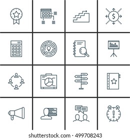 Set Of Project Management Icons On Collaboration, Presentation, Warranty And Other Topics. Editable Vector Illustration. Includes Money, Flow, Management And More Vector Icons.