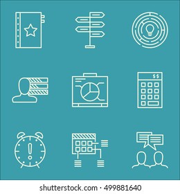 Set Of Project Management Icons On Discussion, Innovation And Board Topics. Editable Vector Illustration. Includes Chart, Fork And Discussion Vector Icons.