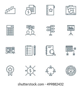 Set Of Project Management Icons On Money, Board, Present Badge And Other Topics. Editable Vector Illustration. Includes Brainstorming, Revenue, Win And More Vector Icons.