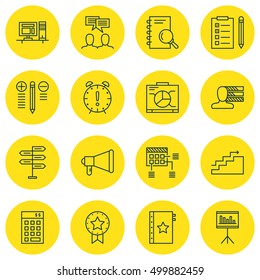 Set Of Project Management Icons On Discussion, Investment, Schedule And Other Topics. Editable Vector Illustration. Includes Date, Right, Decision And More Vector Icons.