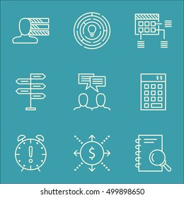 Set Of Project Management Icons On Opportunity, Investment And Innovation Topics. Editable Vector Illustration. Includes Cash, Schedule And Making Vector Icons.