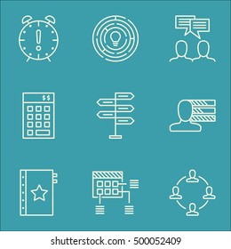Set Of Project Management Icons On Warranty, Personal Skills And Opportunity Topics. Editable Vector Illustration. Includes Decision, Collaboration And Investment Vector Icons.