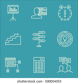 Set Of Project Management Icons On Innovation, Time Management And Growth Topics. Editable Vector Illustration. Includes Personality, Schedule And Meeting Vector Icons.