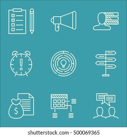 Set Of Project Management Icons On Reminder, Time Management And Personal Skills Topics. Editable Vector Illustration. Includes Schedule, Revenue And Personality Vector Icons.